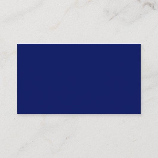 Dark Blue White Minimalist Script Plain Simple 名刺 (裏面)
