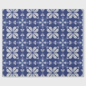 dark blue wrapping paper with a white butterfly ラッピングペーパー (フラット)