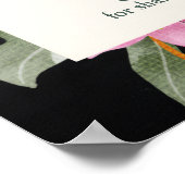 Dark Blush Pink Lily Arched Wedding Welcome ポスター (角)