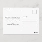 Dark Bohoフローラ1写真メリークリスマス ポストカード (裏面)