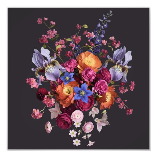 Dark Botanical Bloom フォトプリント (正面)