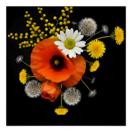 Dark Botanical Bloom ポスター