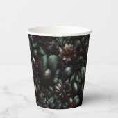 Dark Botanical Easter Paper Cups – Moody 紙コップ (裏面)