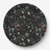 Dark Botanical Easter Paper Plates ペーパープレート (正面)