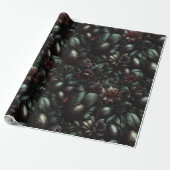Dark Botanical Easter Wrapping Paper ラッピングペーパー (アンロールド)