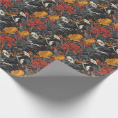 Dark Botanical Garden Floral Wrapping Paper ラッピングペーパー (角)