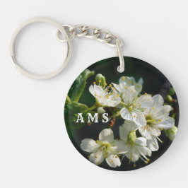 Dark Botanical Honey Bee & Plum Blossom Keychain キーホルダー