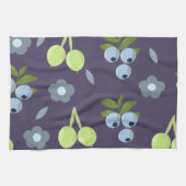 Dark Botanical Kitchen Towel キッチンタオル (横)