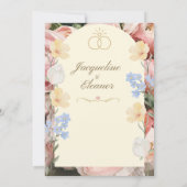 Dark Botanical Wedding Invite | Elegant Floral 招待状 (裏面)