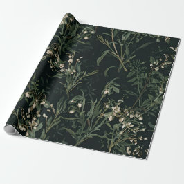 Dark Botanical Wrapping Paper ラッピングペーパー