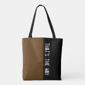 DARK BROWNとテキストの色のみ トートバッグ (裏面)