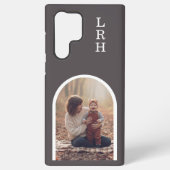 Dark Brown Arch Frame Photo Monogram   Samsung Galaxyケース (裏面)