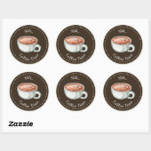 Dark Brown Coffee Sticker ラウンドシール (シート)