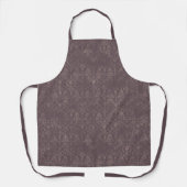 Dark Brown Floral Damask Pattern - Apron エプロン (正面)