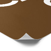 Dark Brown Keep Calm and Carry On ポスター (角)