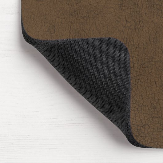 Dark Brown Leather Texture Pattern Background マウスパッド (コーナー)