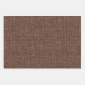 Dark Brown Linen  ラッピングペーパーシート (正面2)