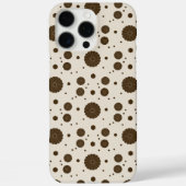 Dark Brown Micro Floral Beige Case-Mate iPhoneケース (裏面)