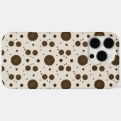 Dark Brown Micro Floral Beige Case-Mate iPhoneケース (裏面 (横))