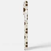 Dark Brown Micro Floral Beige Case-Mate iPhoneケース (裏面 / 左)