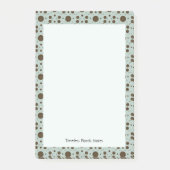 Dark Brown Micro Floral Sage Green ポストイット (正面)