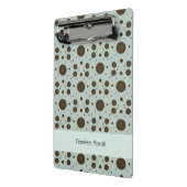 Dark Brown Micro Floral Sage Green ミニクリップボード (アングル2)