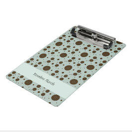 Dark Brown Micro Floral Sage Green ミニクリップボード