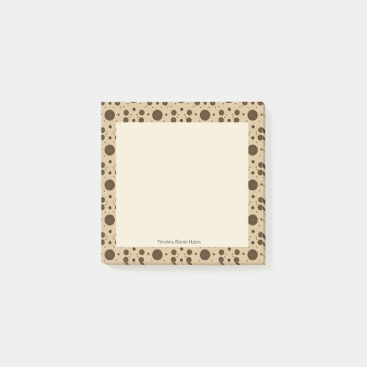 Dark Brown Micro Floral Sand  ポストイット (正面)