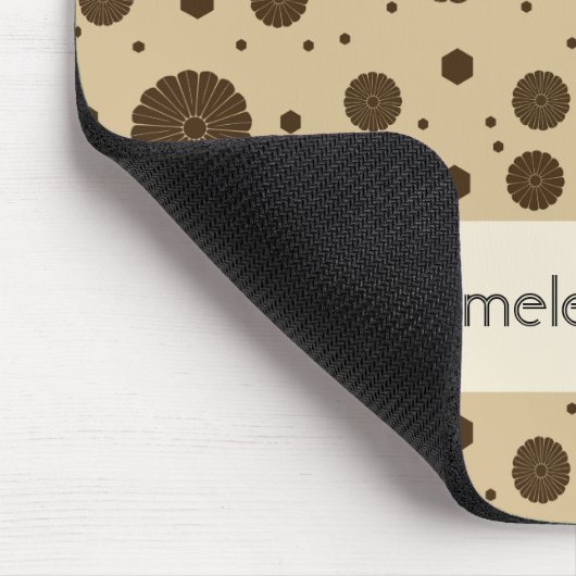 Dark Brown Micro Floral Sand  マウスパッド (コーナー)