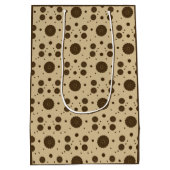 Dark Brown Micro Floral Sand ミディアムペーパーバッグ (裏面)