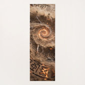Dark brown runes swirled and intertwined ヨガマット (裏面)
