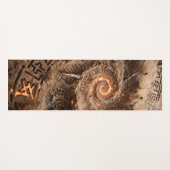 Dark brown runes swirled and intertwined ヨガマット (正面(横))