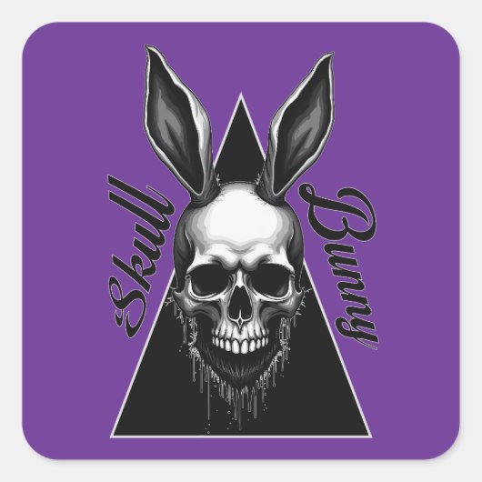 Dark Bunny – Gothic Easter Art - Autocolante スクエアシール (正面)