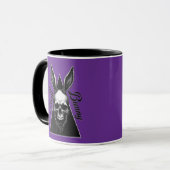 Dark Bunny – Gothic Easter Art - caneca マグカップ (正面左)