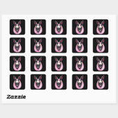 Dark Bunny Skull – Gothic Style - Autocolante スクエアシール (シート)