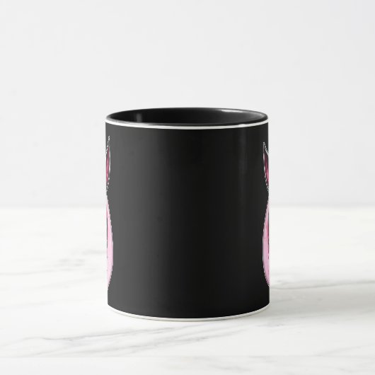 Dark Bunny Skull – Gothic Style - caneca マグカップ (中央)
