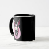 Dark Bunny Skull – Gothic Style - caneca マグカップ (正面左)