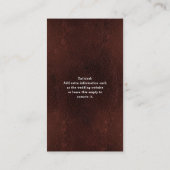 Dark Burgundy Brown Rustic Wedding Details エンクロージャーカード (裏面)