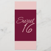 Dark Burgundy Light Pink Flat Menu メニュー (裏面)