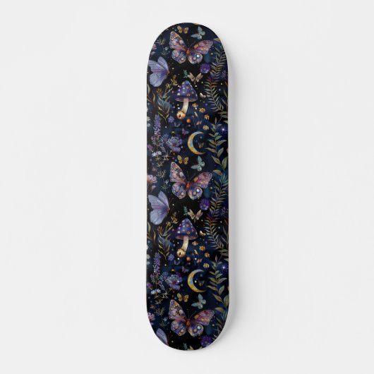 Dark Butterfly Botanical Celestial Skateboard スケートボード (正面)
