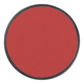 Dark Candy Apple Red Solid Color アイスホッケーパック (正面)