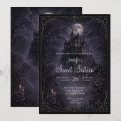 Dark Castle Gothic Sweet 16 招待状 (正面/裏面)