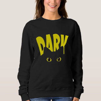 DARK Cat Eyes ゴシックスウェット | 黒猫ドリッピー スウェットシャツ
