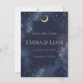 Dark Celestial Save the Date | Crescent Moon