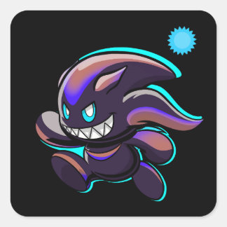 Dark Chao - Running - Swimming Variant Custom Art スクエアシール