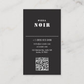 Dark Charcoal Pizza Restaurant Golden Cheese Shop 名刺 (裏面)
