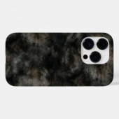 Dark Charcoal Smoke Grunge Texture iPhone Case Case-Mate iPhoneケース (裏面 (横))