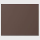 Dark Chocolate Brown Plain Solid Color  ラッピングペーパー (フラット)