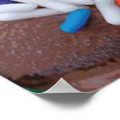 Dark Chocolate Ice Cream with Rainbow Sprinkles ポスター (角)