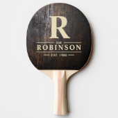 Dark Chopping Block Family Name & Initial 卓球ラケット (裏面)